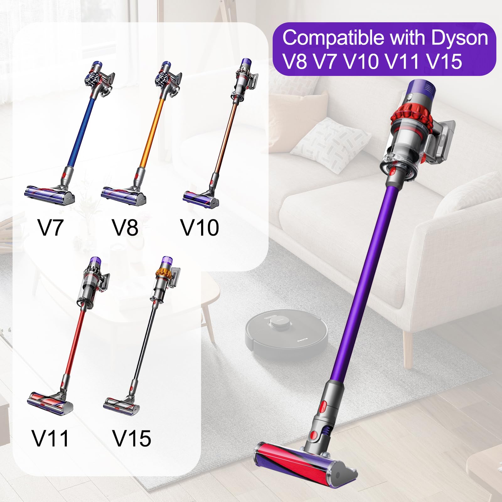 Verlängerungsrohr für Dyson V15 V11 V10 V8 V7 Saugrohr Ersatzteile Rohr Zubehör Staubsaugerrohr Teleskoprohr Schnellspanner Verlängerungsstange, 73cm