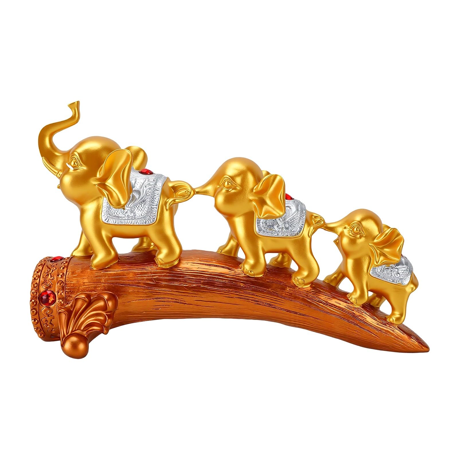 Luocute Elefanten-Ornament aus Kunstharz, 32 cm, Handgefertigte Figur