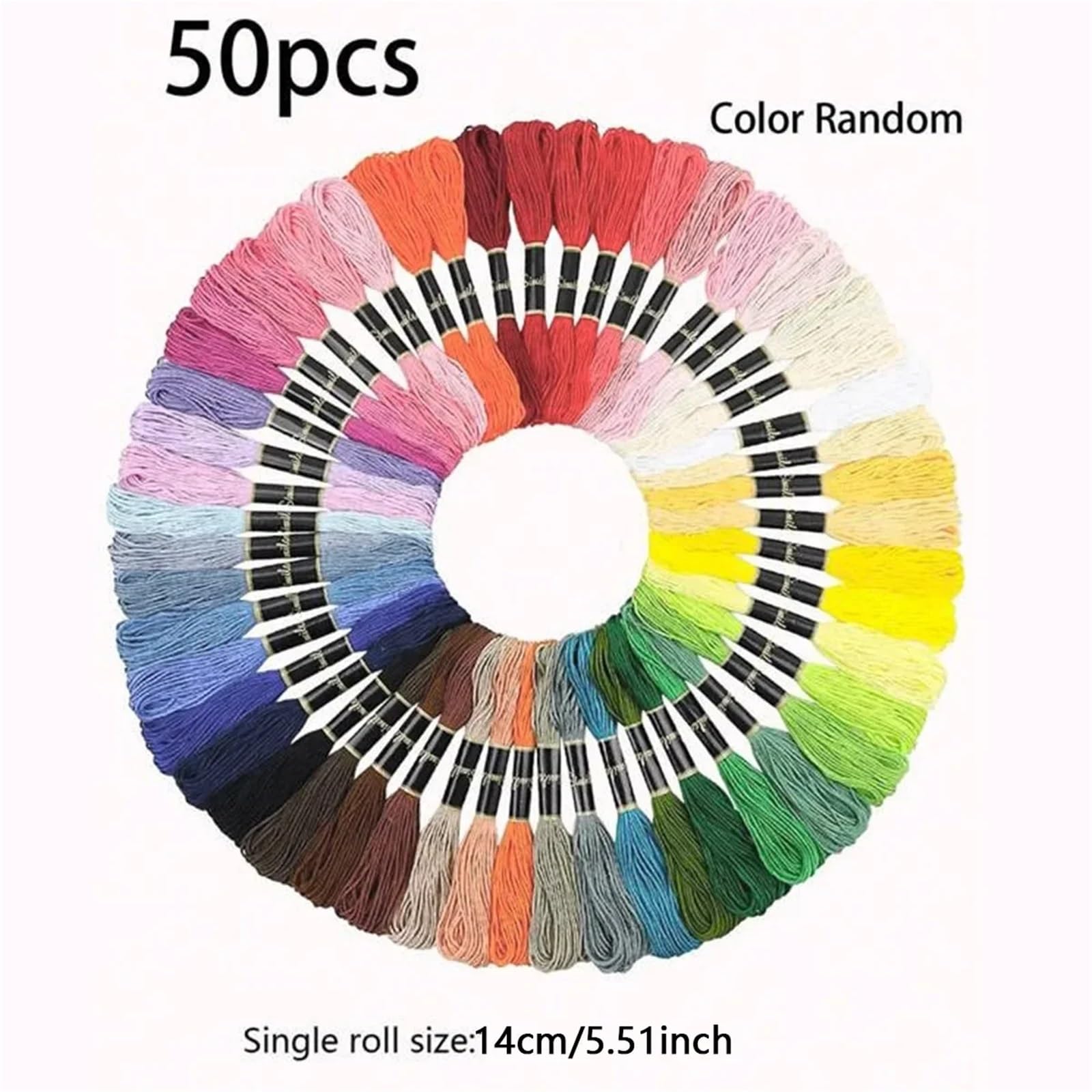 Hilo de bordado multicolor para punto de cruz, hilo de algodón, juego de madejas de costura (200 unidades)