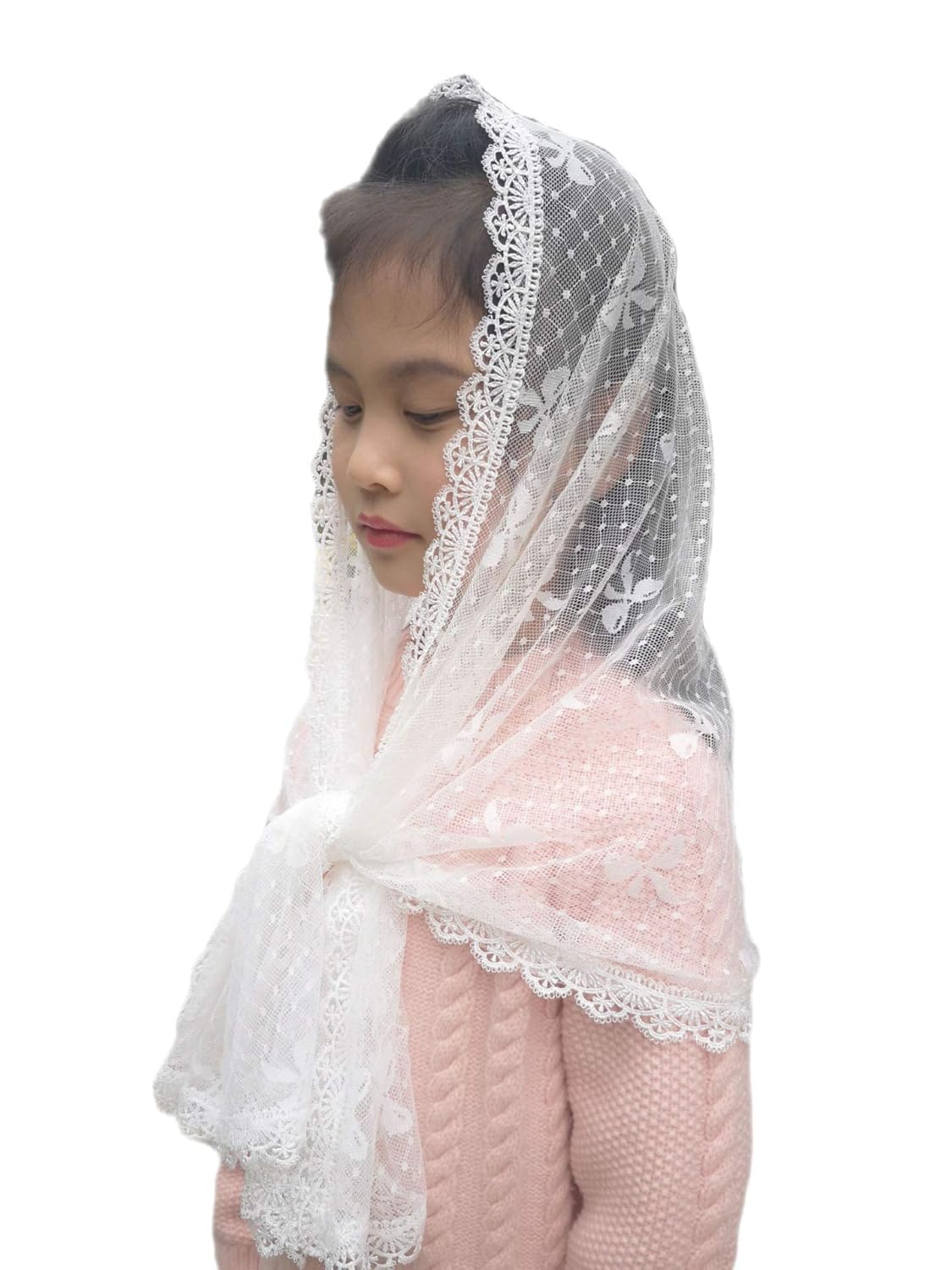 Buy Rectangle Headcovering Church Chapel Veil Girls Veil (butterfly