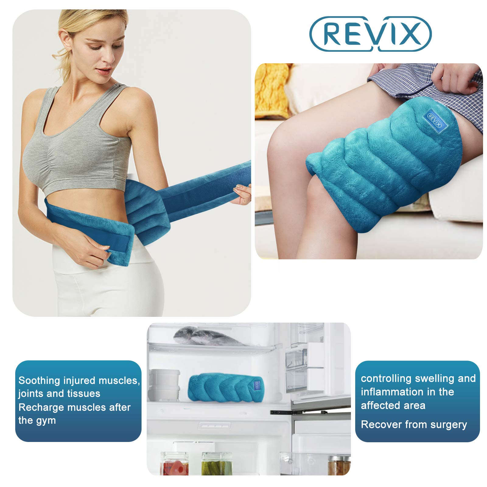 REVIX Back Heating Pad Microwavable Heated Wrap for Lower Back Pain and