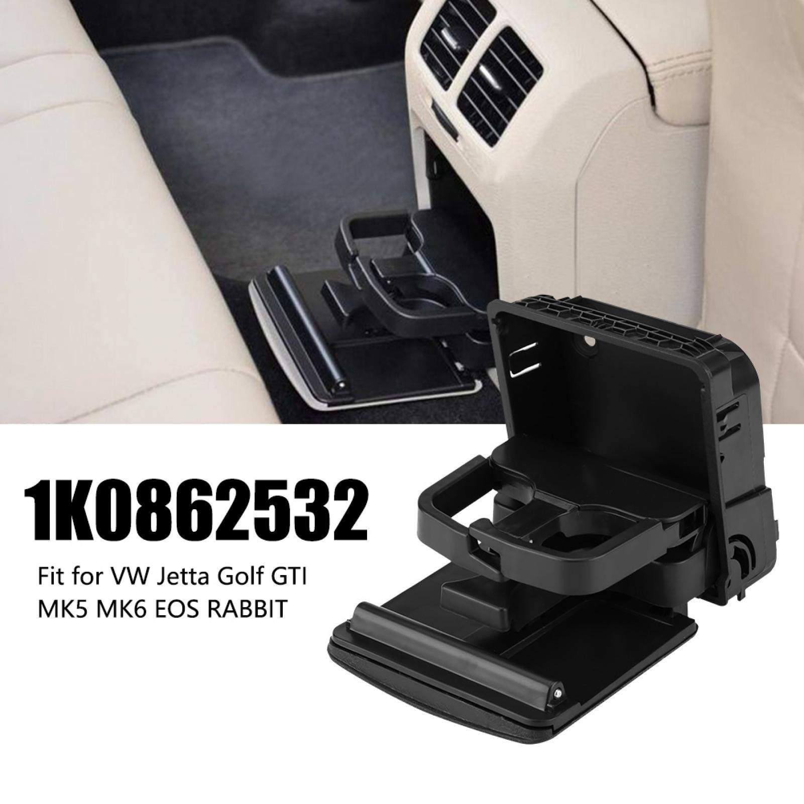 Portabicchieri per auto, Portabevande pieghevole per auto, portabicchieri della console centrale del bracciolo posteriore per Jetta Golf GTI MK5 MK6 EOS RABBIT 1K0862532