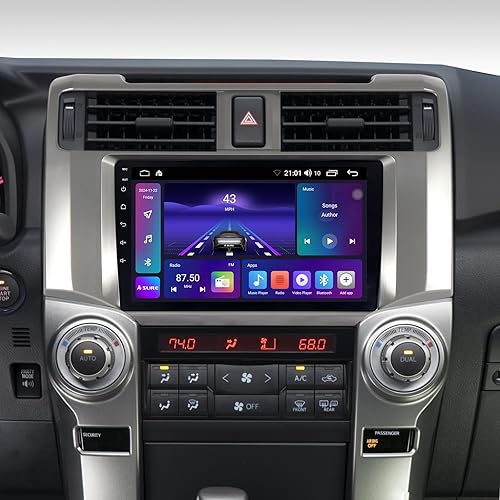 Miniatura 9 de Asure Actualización de radio estéreo de coche de 9 pulgadas para Toyota 4Runner N280 2010-2018, 4Core 2+32GB Android Car GPS Kit de unidad principal