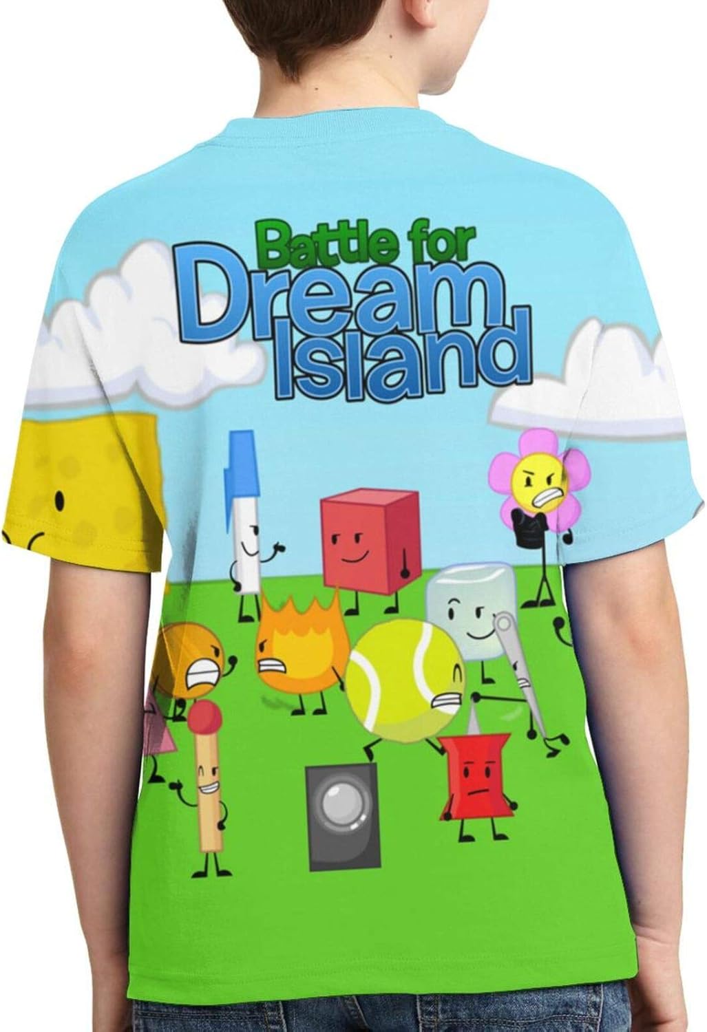 Amazon Com Bfdi Battle For Dream Island Unisex Graphic T Shirts Crewneck Summer Shirt Short Sleeve Tops For Boys Girls Clothing