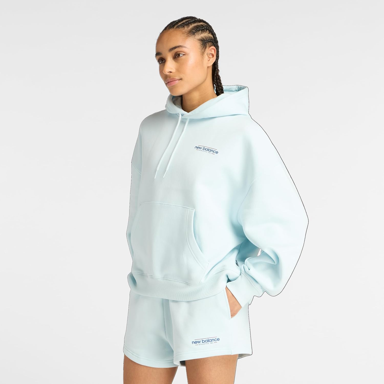 New Balance womens Reimagined Fleece Oversized Hoodie - Image 3