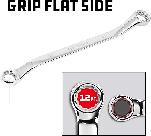 Miniatura 41 de Powerbuilt Juego de herramientas de llaves combinadas, 7 tamaños SAE, llaves hexagonales de extremo abierto y Z-Drive, desplazamiento de 15 grados