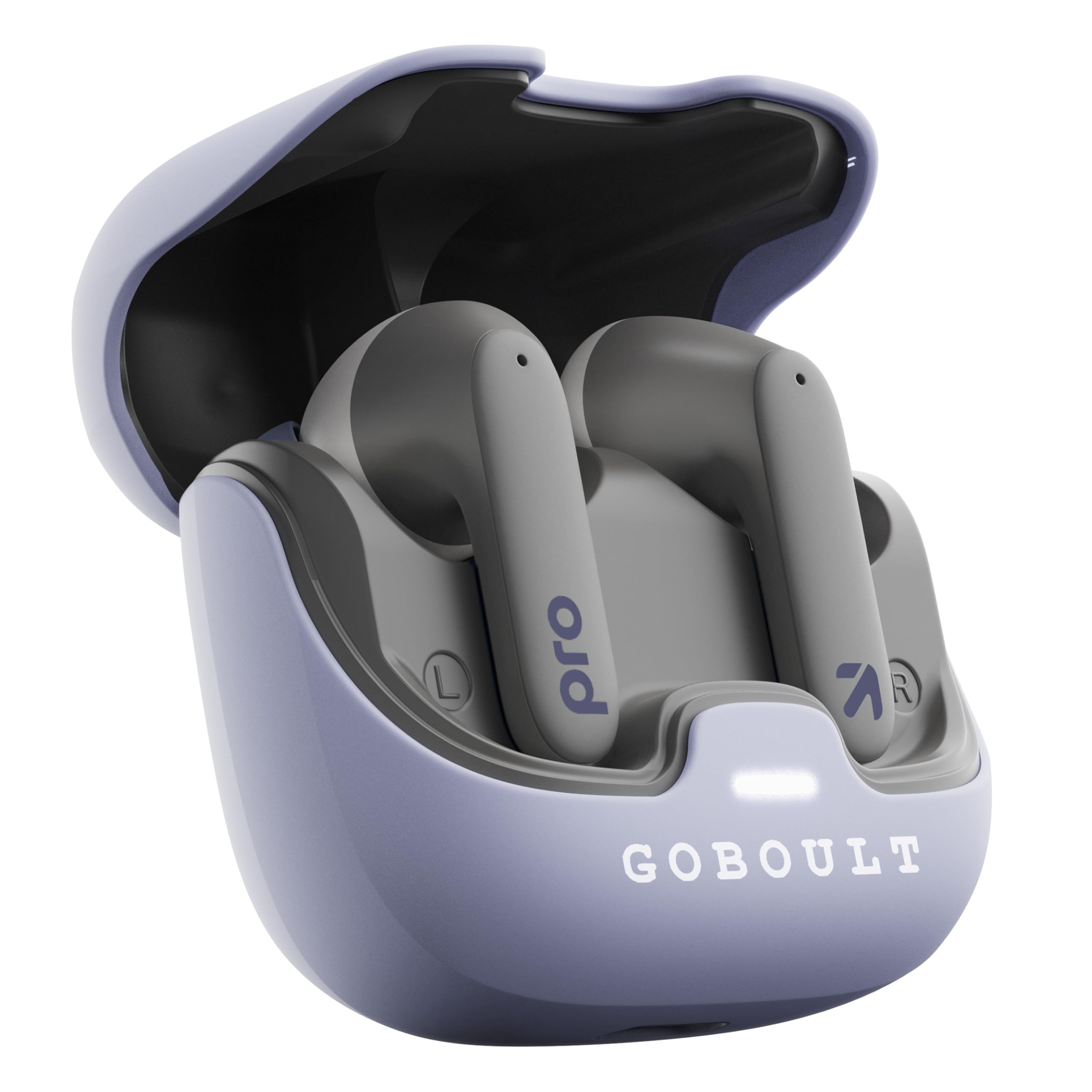 Boult Audio Z40 Pro with 100H Playtime, Quad Mic ENC, 45ms Low Latency Gaming, Premium Rubber Grip Case, 13mm Bass Drivers, Made in India TWS Bluetooth 5.3 Truly Wireless in Ear Earbuds (Lavender)