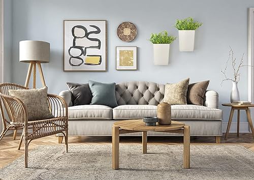 Miniatura 2 de Dahey Famhouse Decor - Maceta de pared de metal con eucalipto artificial y paquete de 3 mini eucalipto artificial en maceta