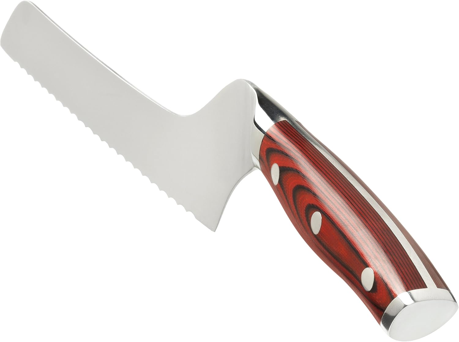 Ergo Chef Crimson Series 6 Piece Set 8-In Chef knife, 8-In Off-Set Bread Knife, 3.5-In Paring Knife, 3 Knife Covers/Edge Guards - Forged German Stainless Steel - Durable G10 Handless