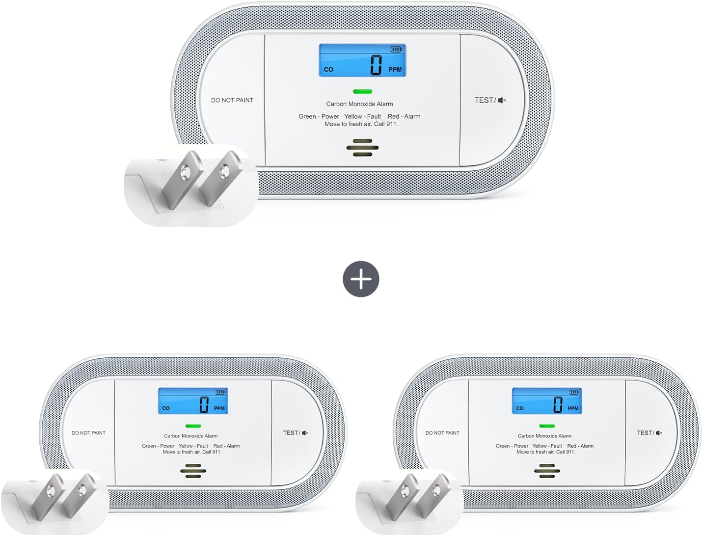 X-Sense XC0C-SA Carbon Monoxide Detector 3-Pack