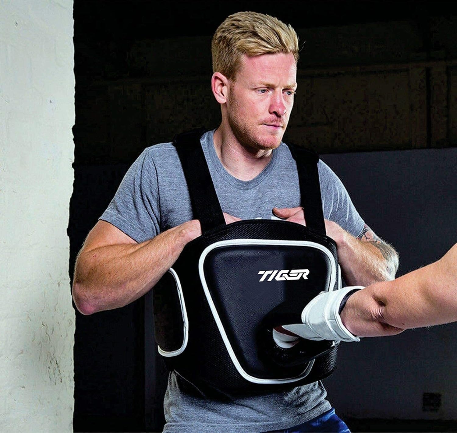 TMA Boxing Belly Pad Chest Guard MMA Body Protector Martial Arts Rib Shield Armour Taekwondo Training : Sports & Outdoors