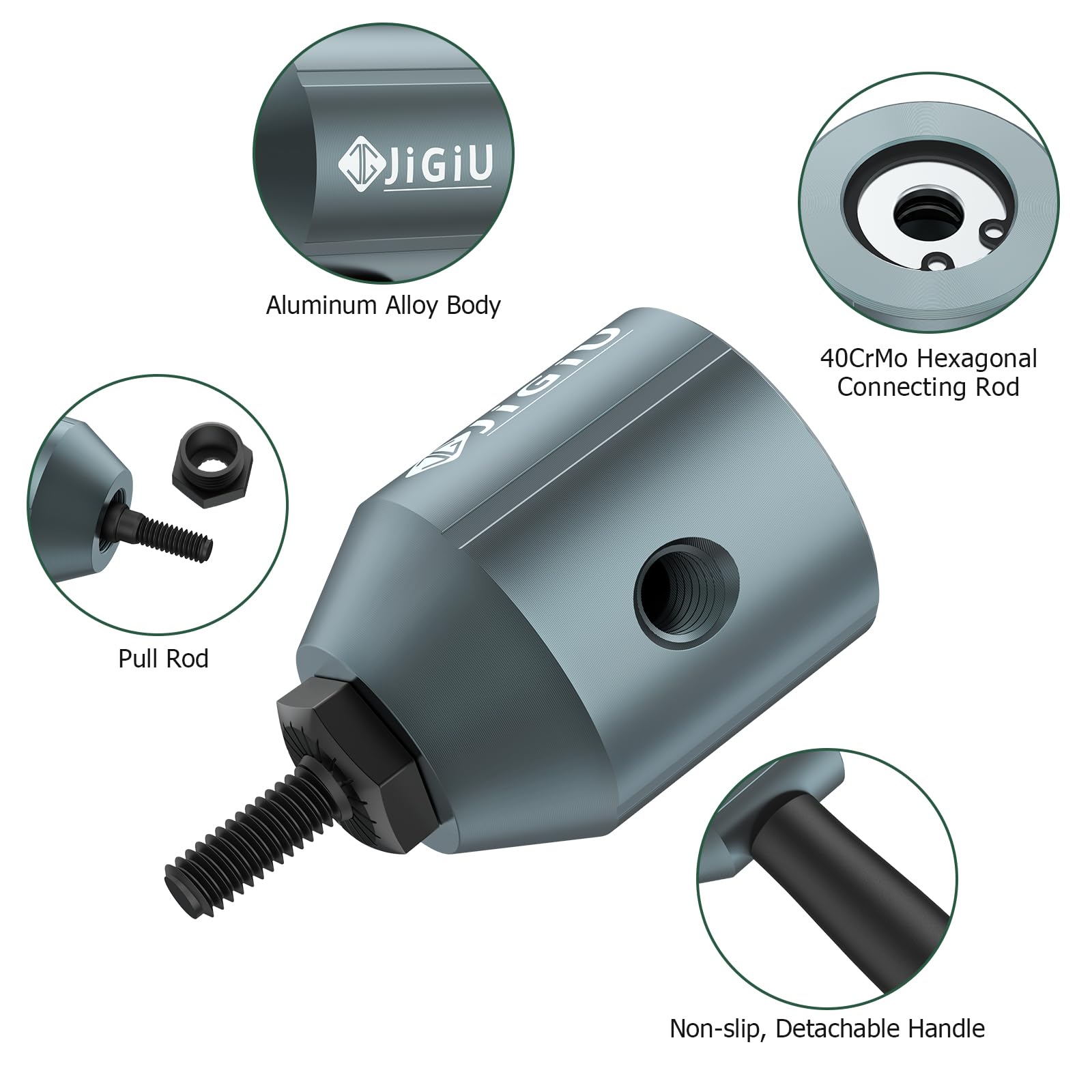 JiGiU Kit de adaptador de taladro de tuerca remache inalámbrico, adaptador de pistola de remache eléctrica con 11 mandriles y 100 tuercas, adaptador de pistola de tuercas eléctrica fácil de instalar
