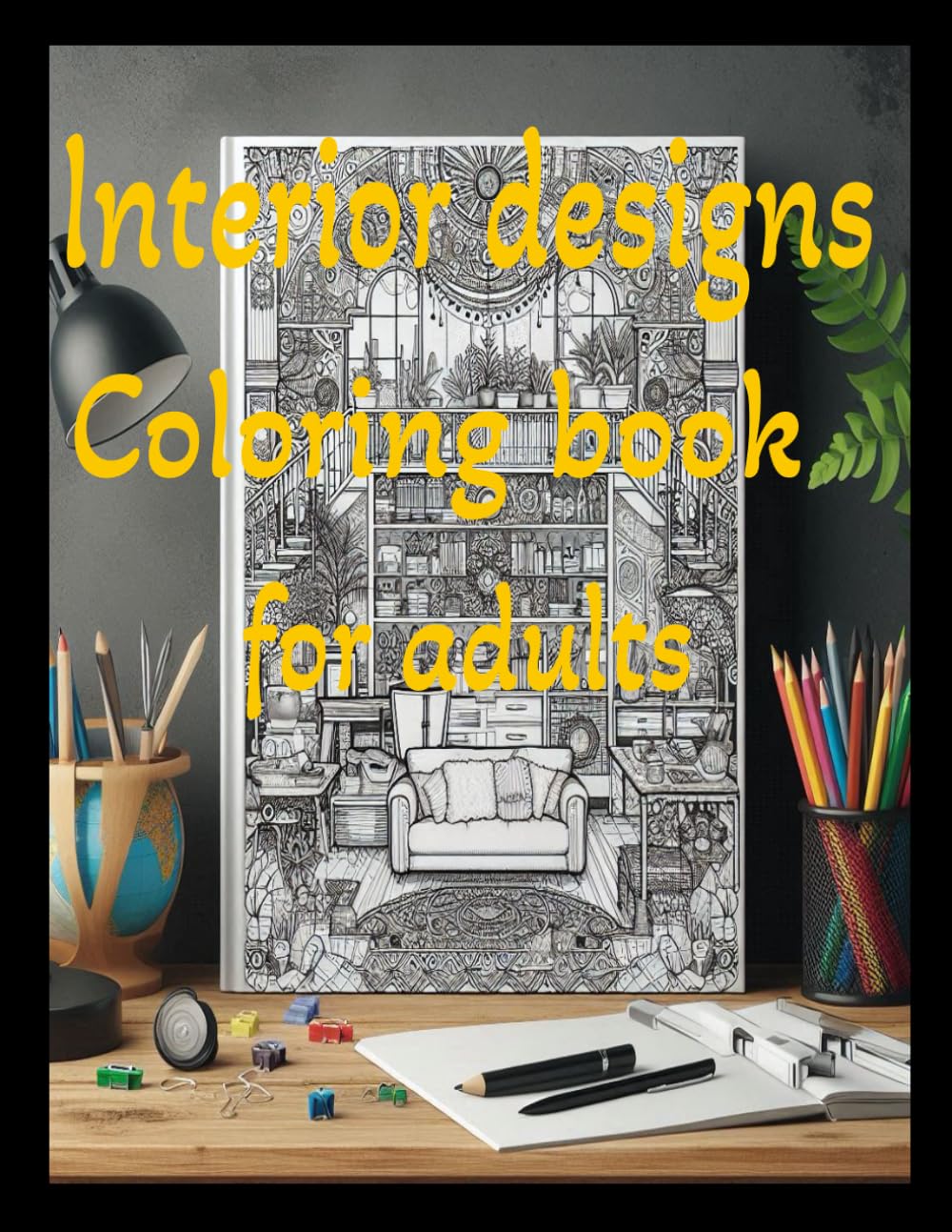 interior designs coloring book for adults
