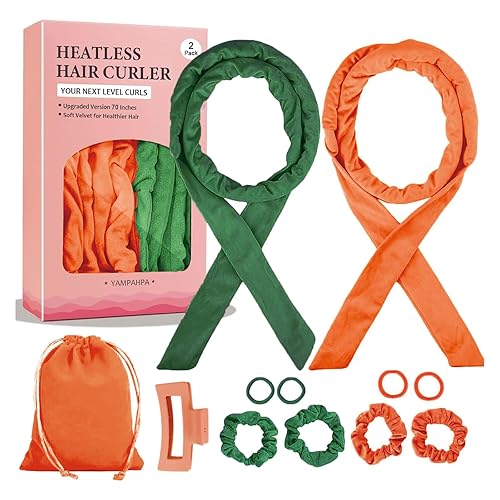 Diadema de varilla rizadora sin calor, 70 pulgadas de largo, rizadores sin calor de terciopelo suave para cabello largo, juego de rodillos de pelo