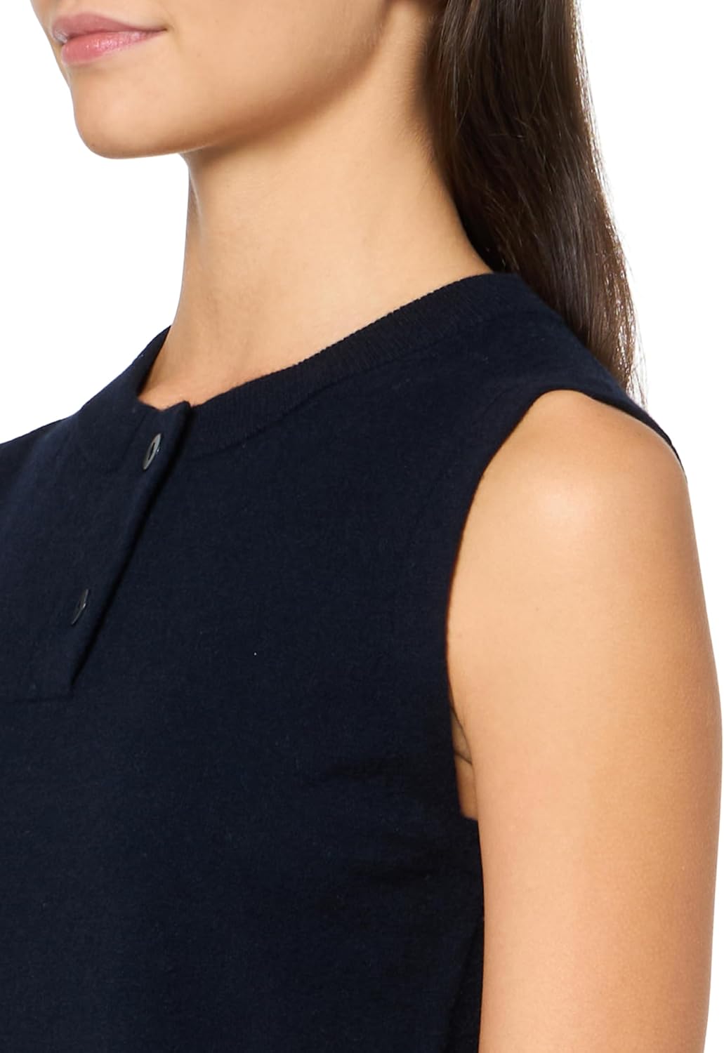 Vince Womens Henley Crew Nk Shell - Image 3