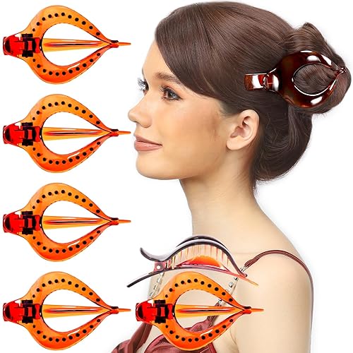 RC ROCHE ORNAMENT 6 piezas para mujer, huecas, vintage, elegante, curvadas, elegantes, de plástico de alta calidad, agarre firme antideslizante,