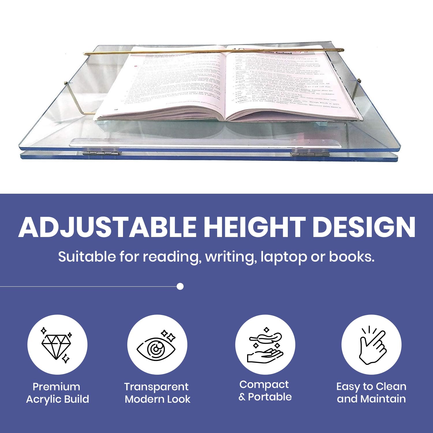Panku® Acrylic Writing Desk Clear, 16x12 Inches 4