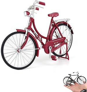 2022 New 1:10 Scale Alloy Bicycle Model, Mini Classical Style Bike Toy, Simulation Chinese Style Bike Desktop Ornament, for Office Home Creative Cake Decoration Cycling Lovers Collections