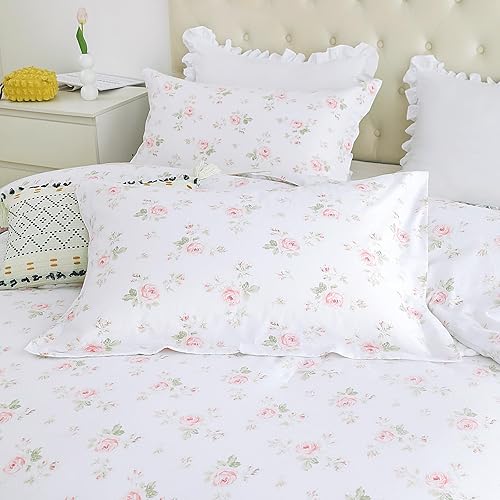 Miniatura 9 de QSH Juego de 2 fundas de almohada 100% de algodón egipcio con estampado botánico de flores amarillas, fundas de almohada de algodón de lujo, fundas