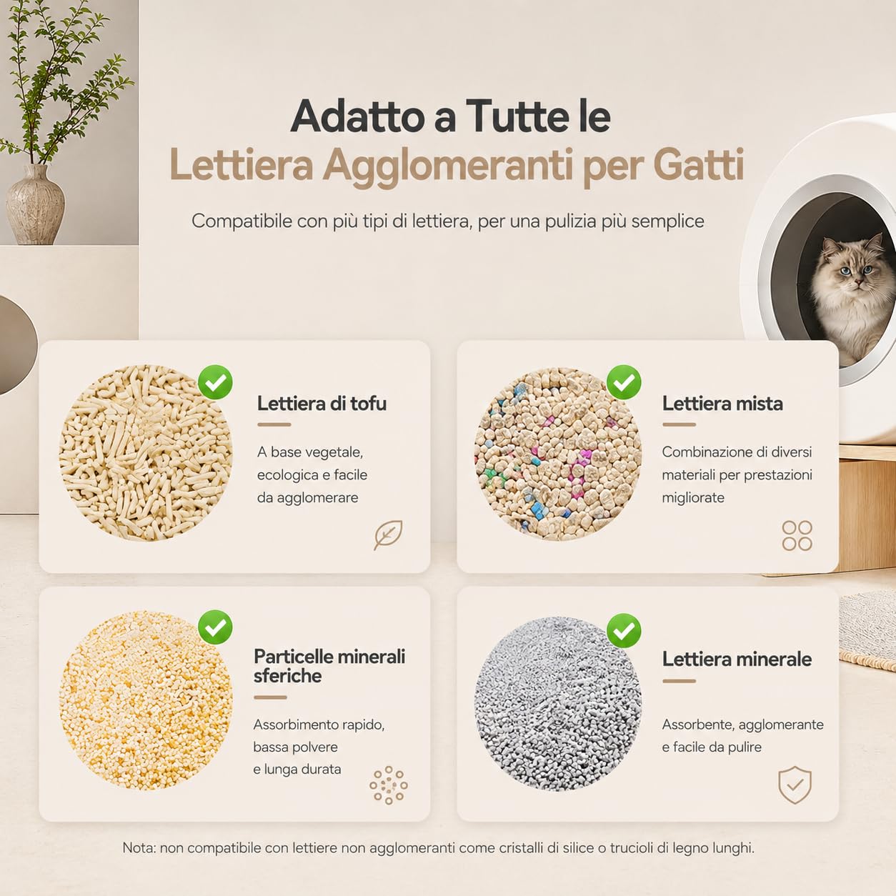 Lettiera Autopulente per Gatti XXL 74L, Toilette Automatica Intelligente con APP, Sensori di Peso e Infrarossi, Lettiera Chiusa Anti Odore, Grande Capacità per Più Gatti