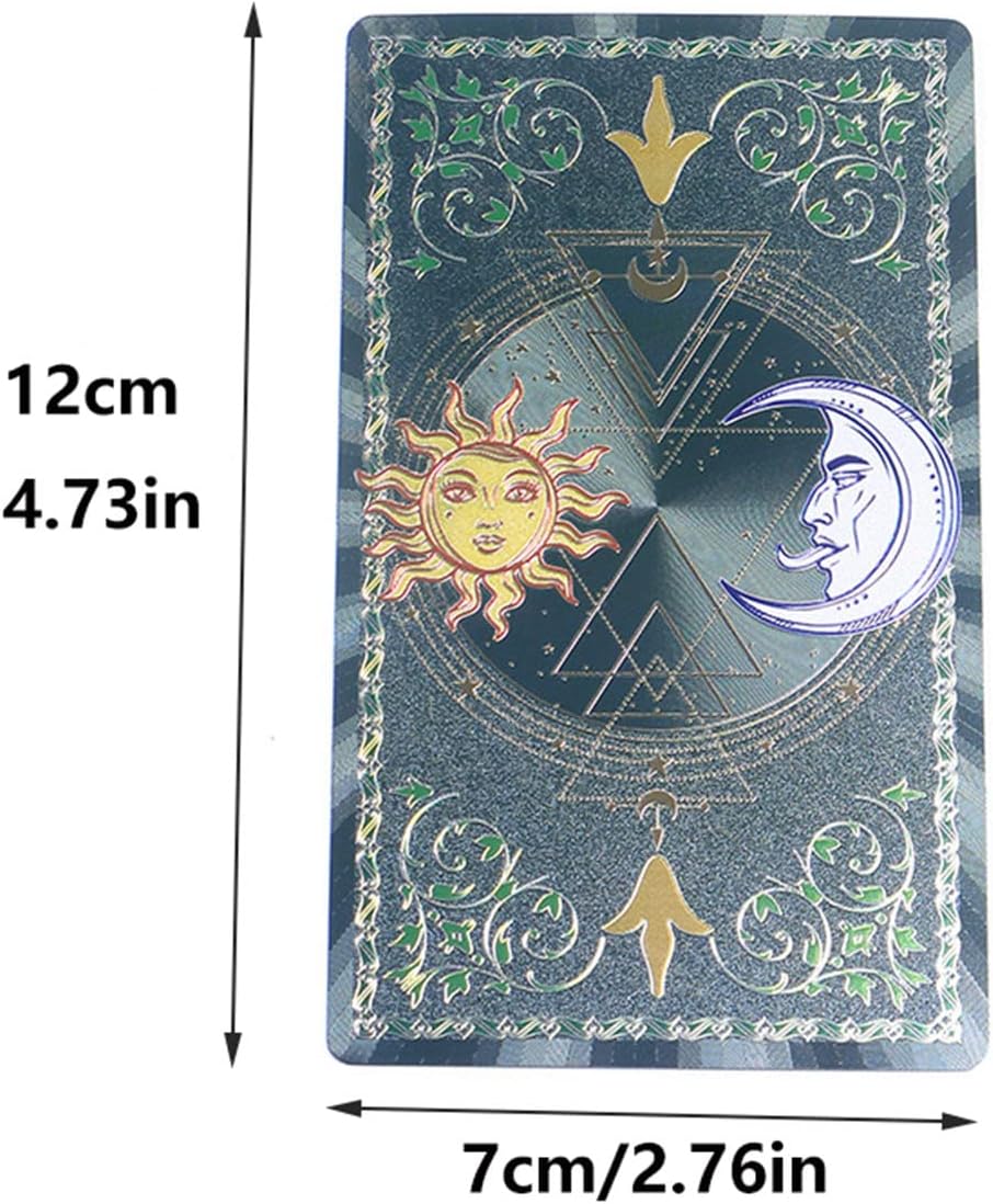 Tarot Cards,Golden Tarot for Beginners,Water Proof with Guide -Fortune Telling Cards, 78 Fortune Storytelling Playset for Family Families Birthday, Blue