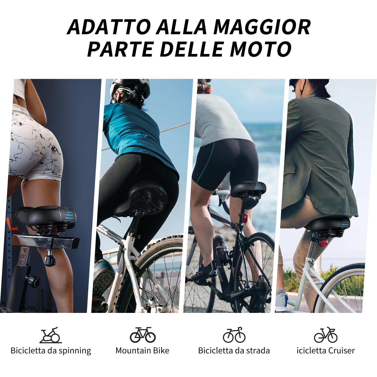 YOUNGDO Sella per bicicletta (extra larga)