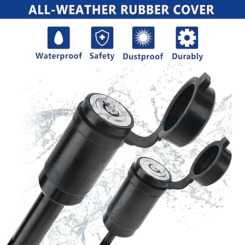 Miniatura 7 de METOWARE Juego de cerradura de enganche y acoplador con llave igual 58 pulgadas de diámetro de 3-12 pulgadas de largo para receptor de clase III IV