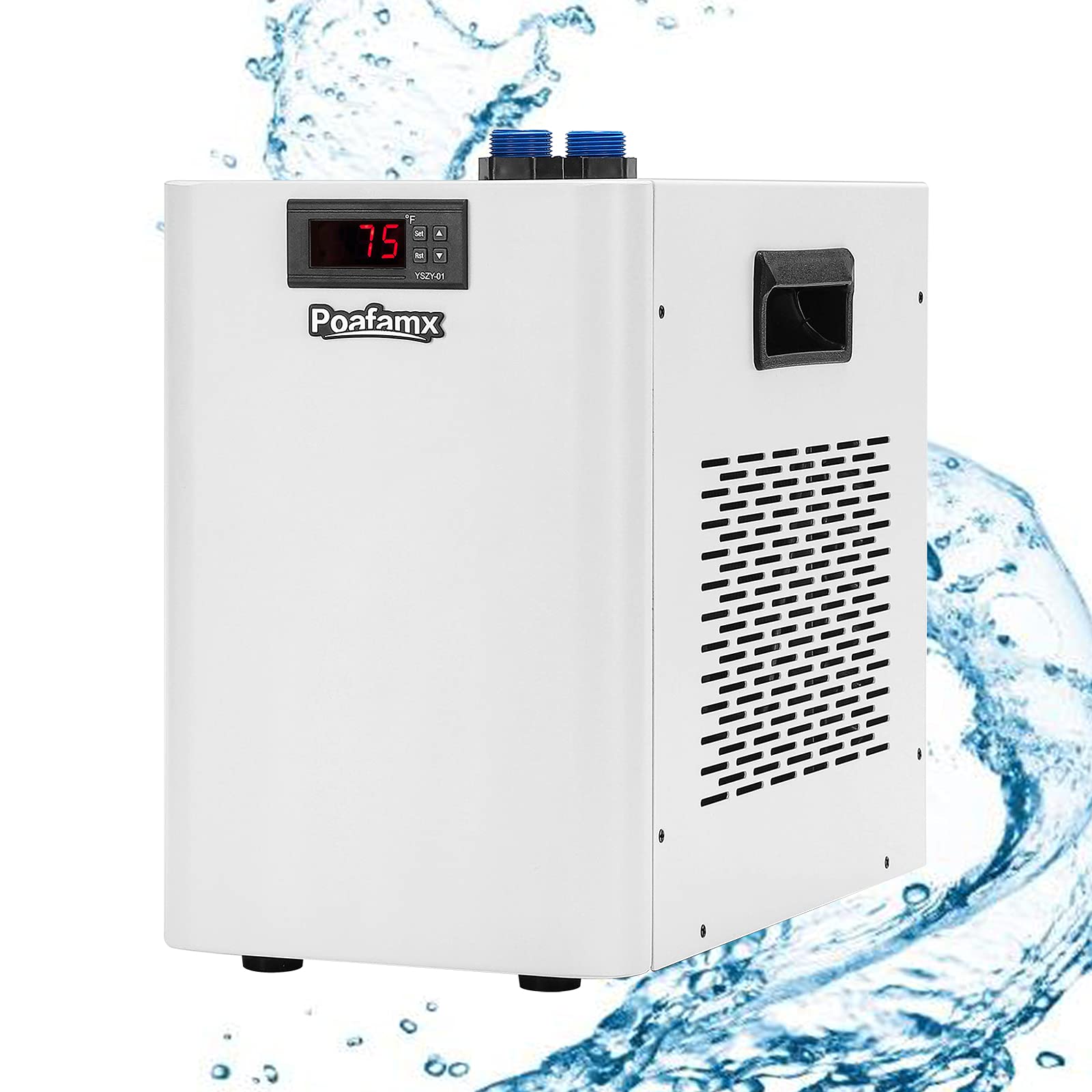 Buy Poafamx Aquarium Chiller 42Gal Hydroponics Water Chiller 1/10 HP for Saltwater Freshwater