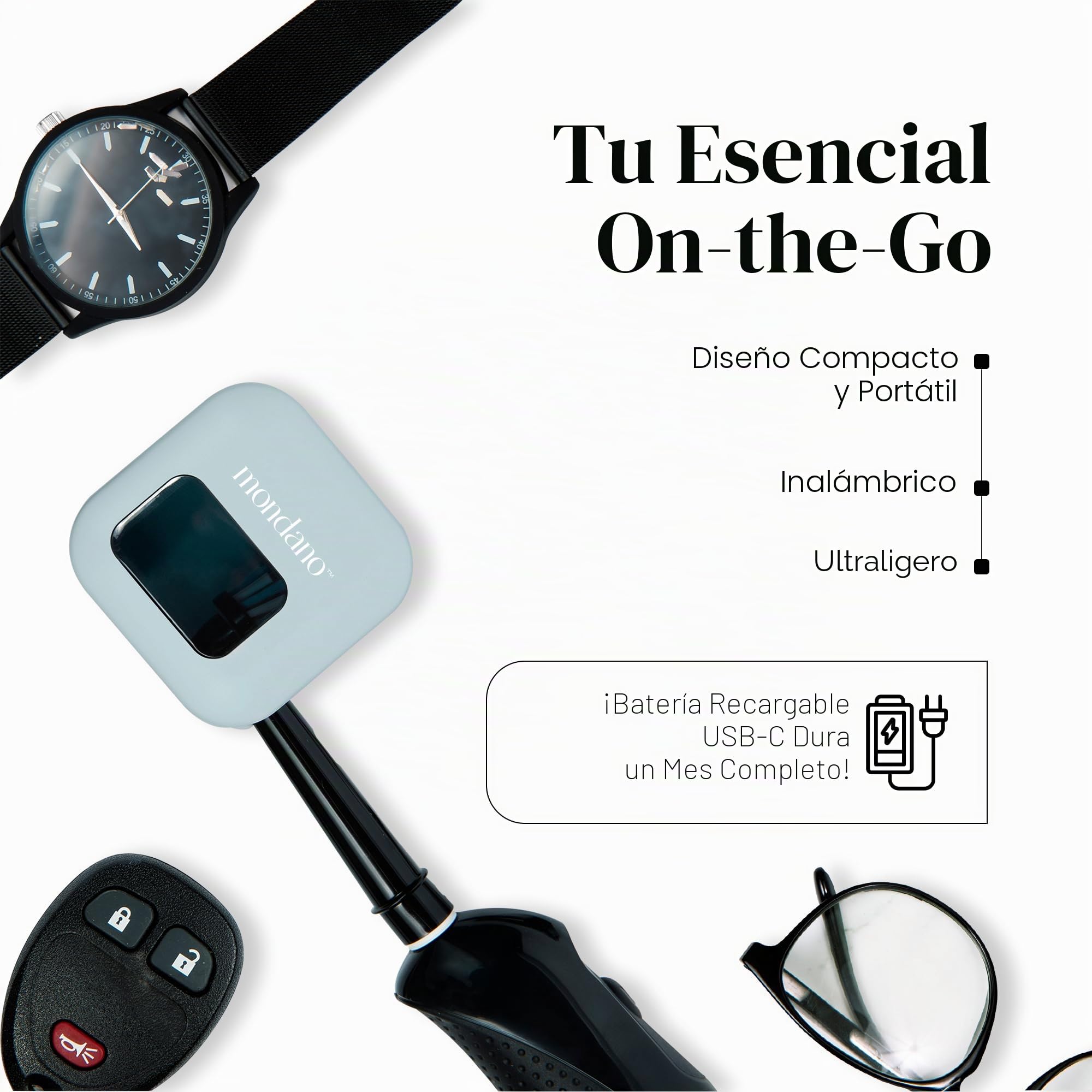 Mondano Desinfectante y soporte para cepillo de dientes UV-C, funda para cepillo de dientes manual/eléctrico, para cualquier cabezal de cepillo de dientes, funda de viaje para cepillo de dientes
