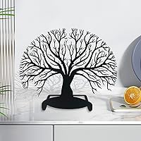 DASIMAT Metal Tree of Life Tabletop Decor - Sturdy Black Steel Sculpture for Desk, Shelf, Living Room & Table Centerpiece