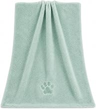 OSUD Microfibre Dog & Cat Towel - Ultra Absorbent - Quick Drying - Ideal for Grooming, Bath and Beach (Green, M)