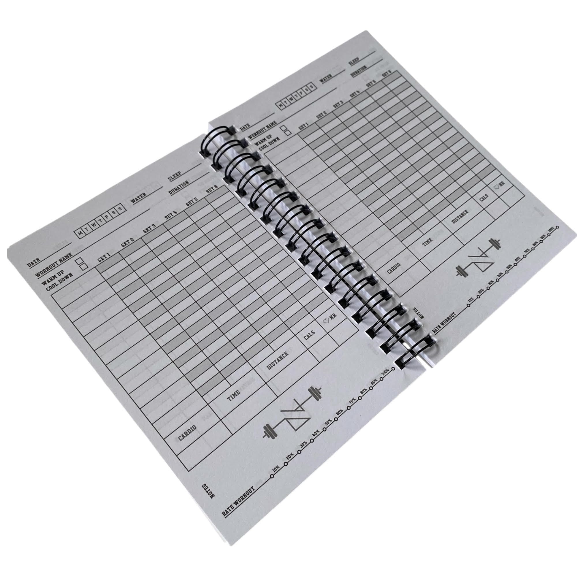 Quaderno formato A6, 130 pagine, con 65 fogli, agenda compatta per esercizi, progressi e traguardi