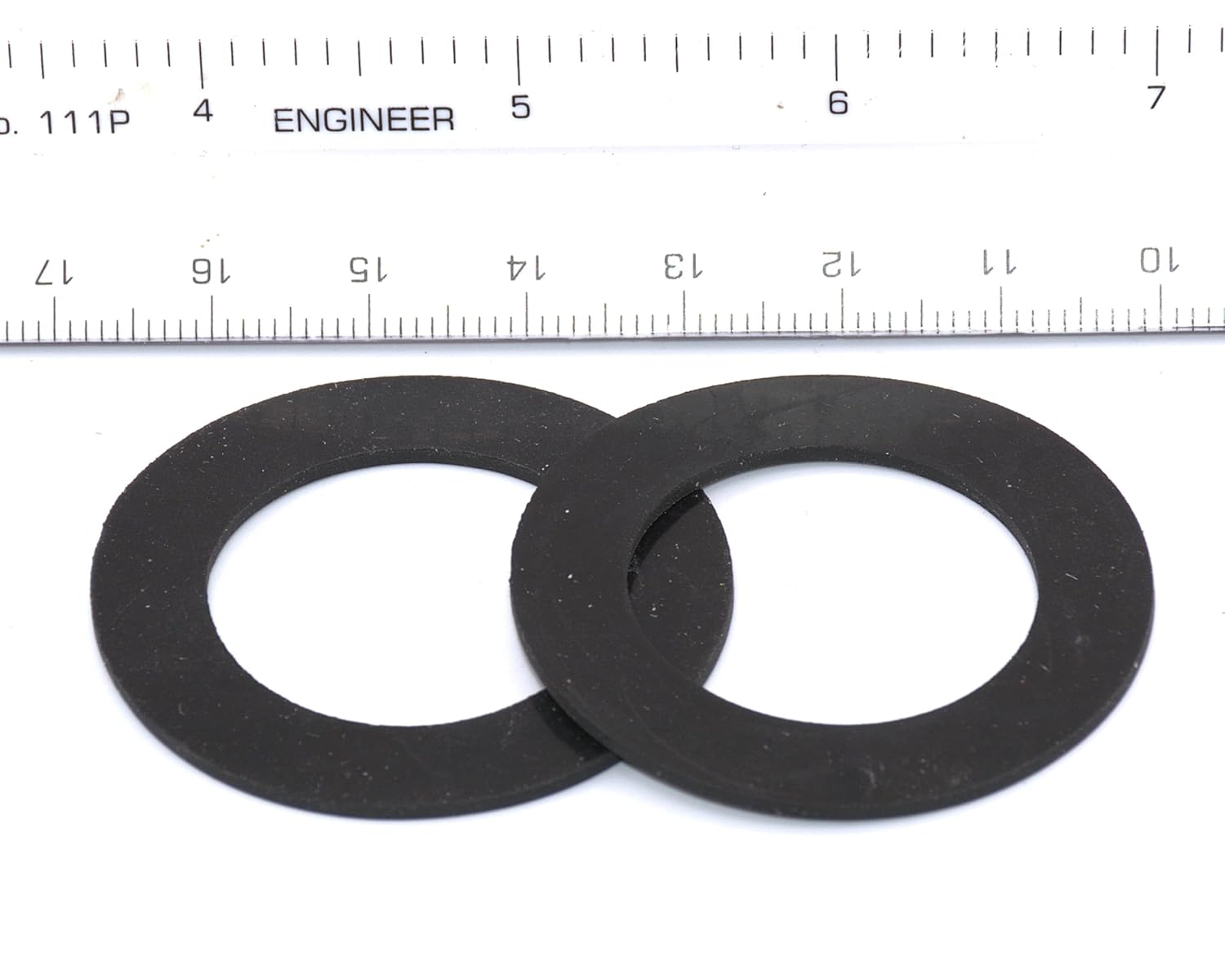 1 1/4" ID x 2" OD x 1/16" All Weather Industrial Grade Rubber Flat Washers (25)