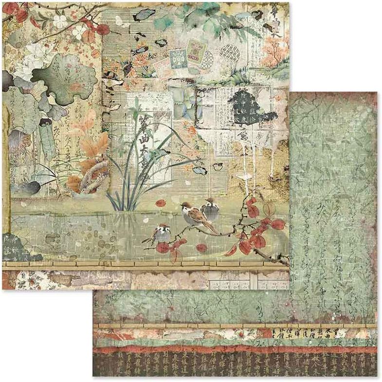 STAMPERIA INTERNATIONAL, KFT PAPER PAD 8X8 10PK ORIENTAL G, 20.3 x 20.3 (8" x 8"), Multicoloured