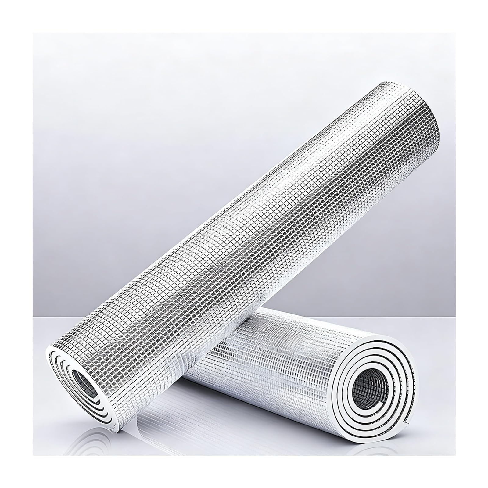 Film RéFléChissant Pour Radiateur，Isolation Thermique En Feuille D'Aluminium，Convient Aux Plafonds, Murs, FenêTres, Greniers, Structures En Acier Et Toits.(400CM/157.5IN,3CM/1.18IN)