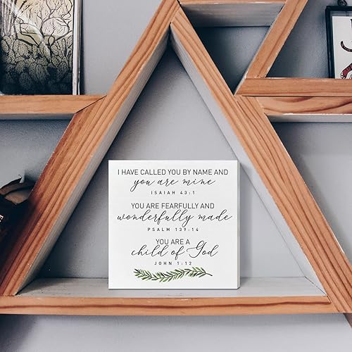 Miniatura 5 de Decoración de letrero de caja de madera para escritorio de guardería, decoración de escritura de guardería con texto en inglés "Fearfully &