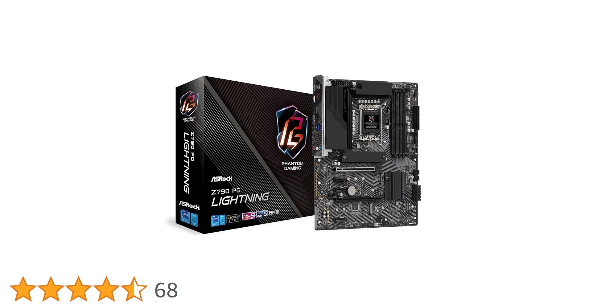 ASROCK Z790 Z790 PG LIGHTNING, 4 X DDR5, HDMI, EDP, 4 M.2, 4