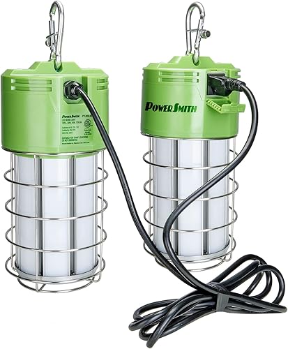 Miniatura 4 de POWERSMITH PTLH59-100 12,000 lúmenes 100 vatios alta Bahía sitio de trabajo temporal LED 360 grados 10 pies Cable de alimentación comercial colgante