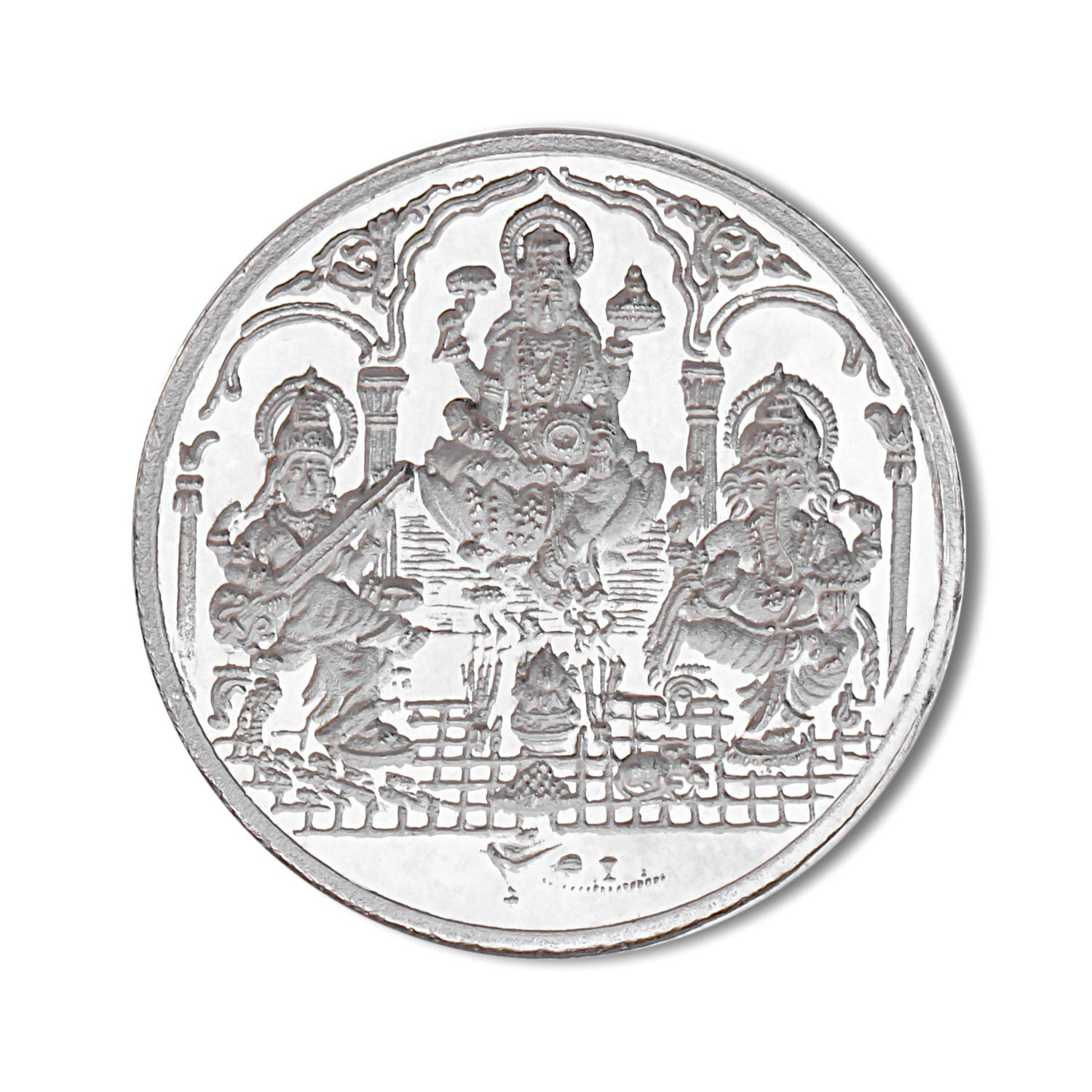 Silverwala 999 Silver Purity Ganesha + Lakshmi + Saraswathi 5 Gram Coin (B07KDBV341) Amazon Price History, Amazon Price Tracker