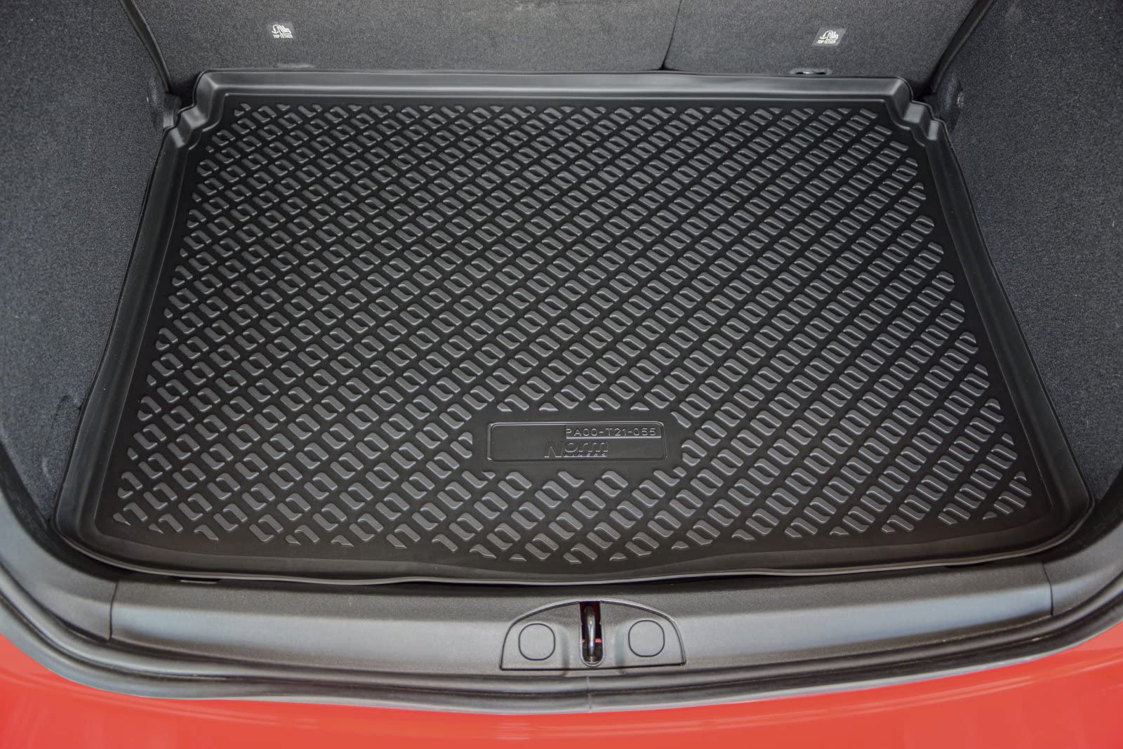 Norm Liners Vasca Bagagliaio su Misura per Fiat 500X 2014-2024, Proteggi Baule con Bordo Alto 4 cm, Antiscivolo, Inodore, TPE Gomma