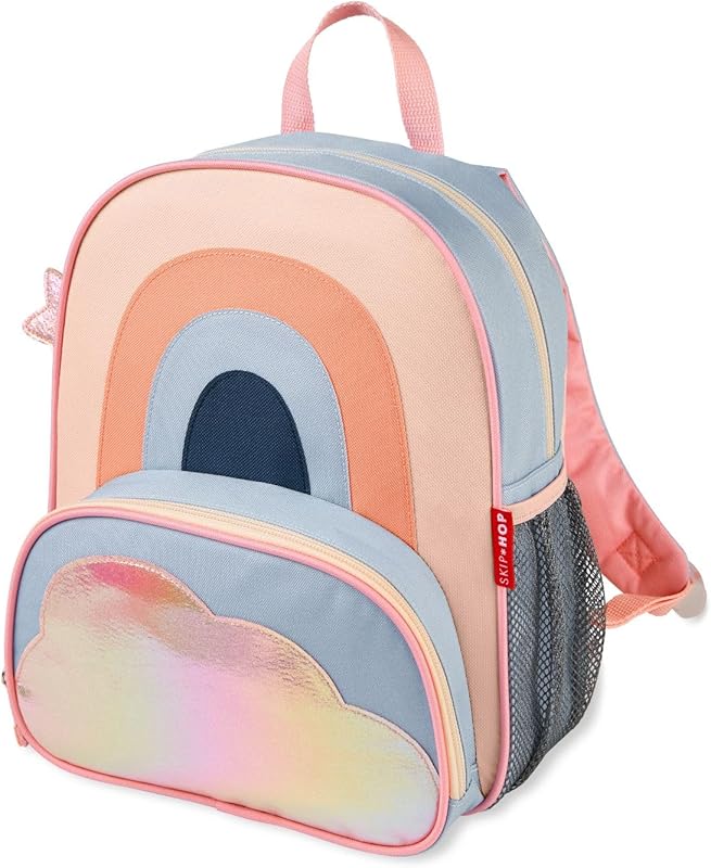 Skip Hop Mochila infantil Sparks para crianças pequenas, pré-escola de 3 a 4 anos, arco-íris em oferta na Shopee