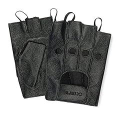 40717 Mens Fingerless Gel Gloves Black XX-Large