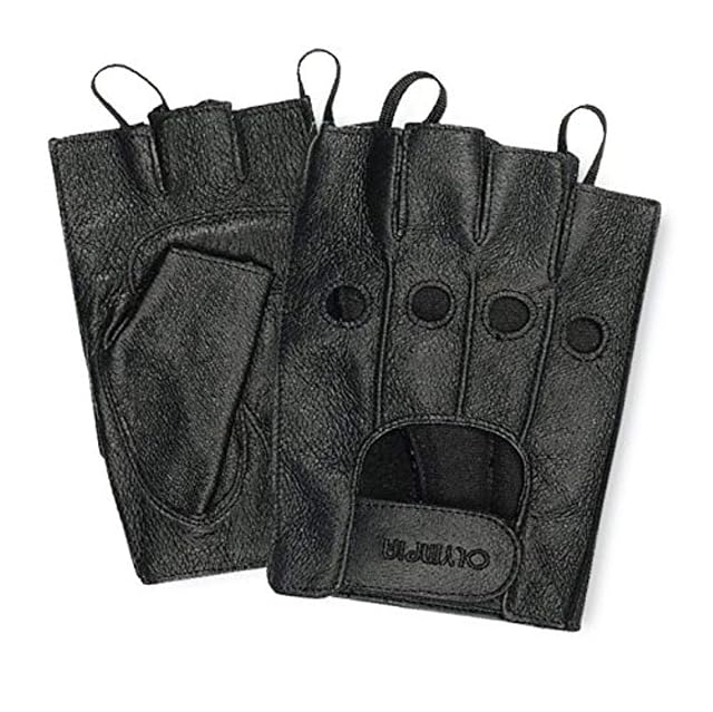 40717 Mens Fingerless Gel Gloves Black XX-Large