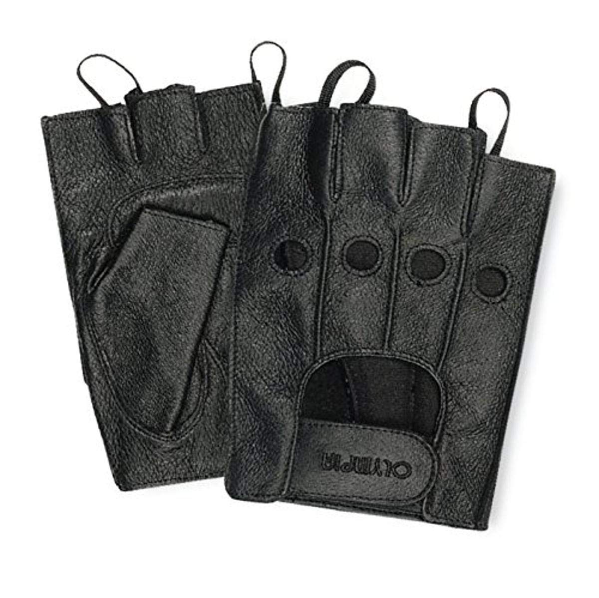 40717 Mens Fingerless Gel Gloves Black XX-Large