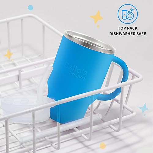 Miniatura 7 de Bella's Friends Handy Mini vaso  Adorable vaso de 9 onzas para niños pequeños, interior inoxidable y cuerpo de silicona, a prueba de fugas, apto