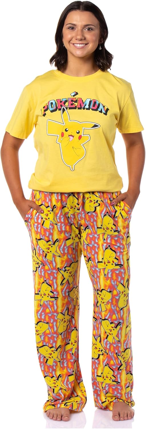 Pokemon Women's Multiple Styles Sleep Pajama Short Sleeve Set