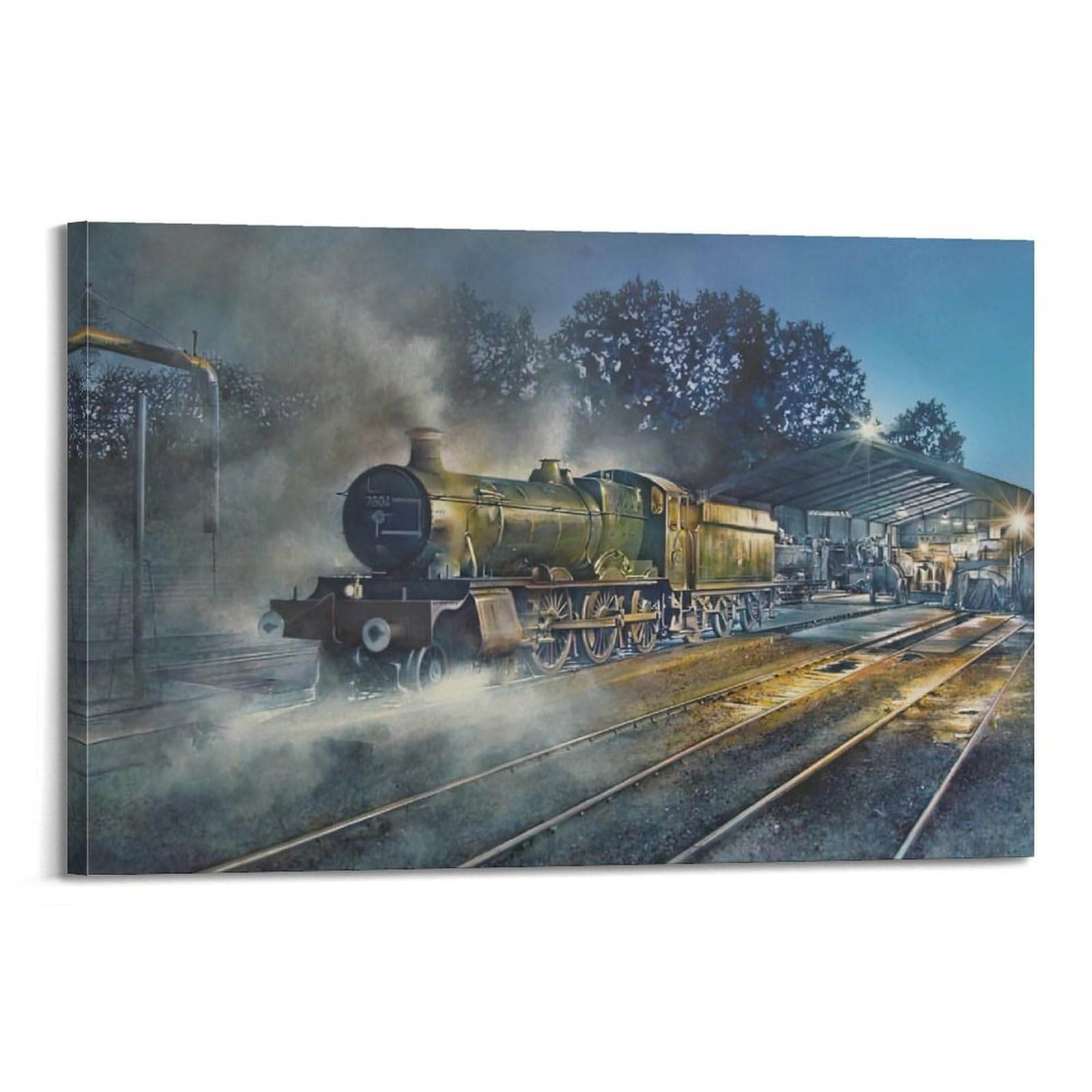 ZSZWHJ Vintage Transport Art Poster Railway World Poster Decorative Painting Canvas Wall Posters And Art Picture Print Modern Family Bedroom Decor Posters 20x30inch(50x75cm)