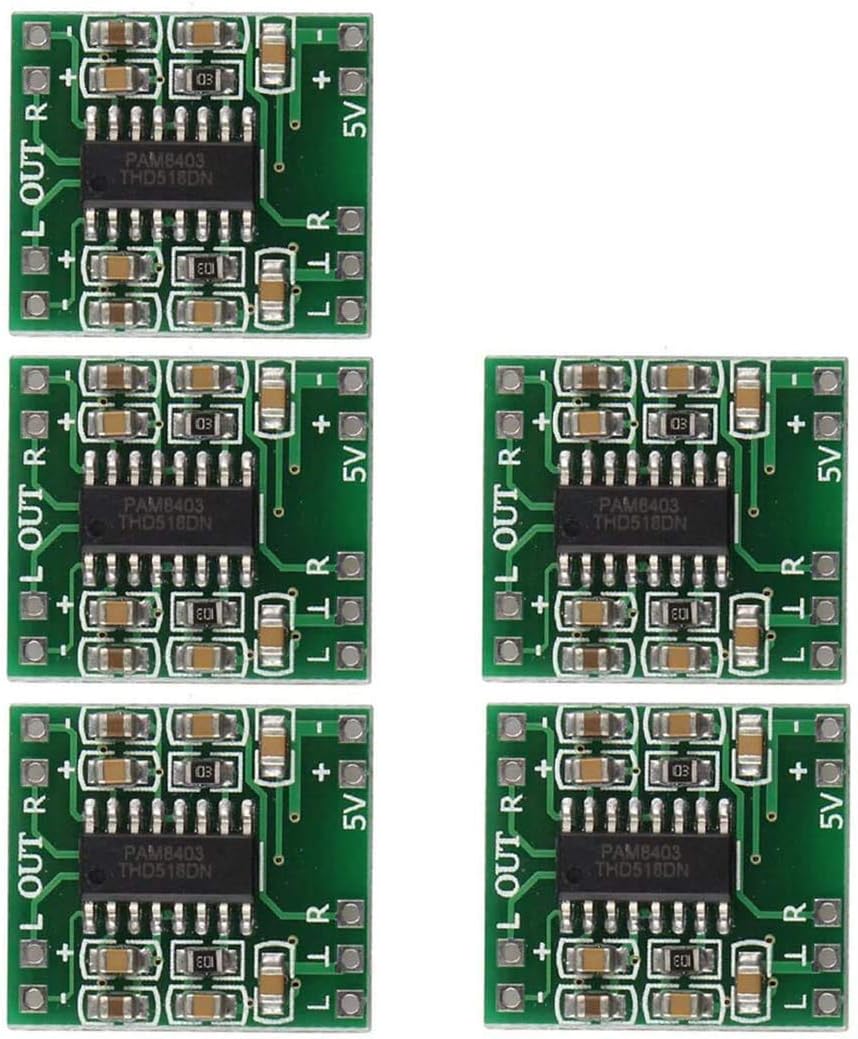HiLetgo 10pcs Super Mini PAM8403 Digital Power Amplifier Board 2 * 3W Class D 2.5-5V USB Power