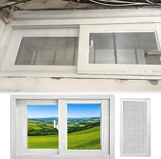 White Vinyl Home Window Replacment, Aluminum Basement Household Shed Windows, Featuring Double-Pane Insulated with Thermal Insulation Soundproof Glass, Custom Size Storm Window 44x26in / 112x66cm