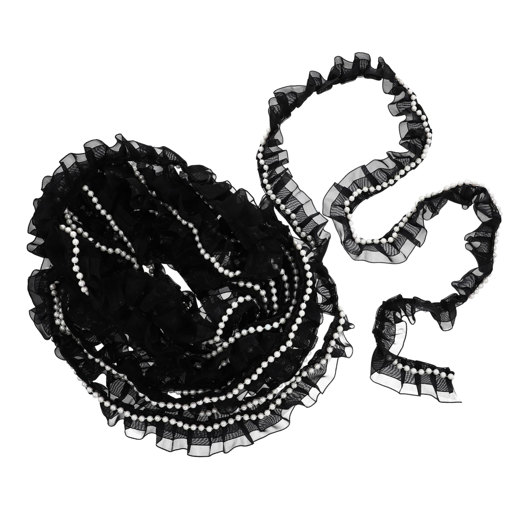 1pieza Trim De Encaje De Perlas De Doble Para Materiales Para Vestidos De Novia y Decoración De Eventos Yardas